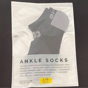 Figs Black and Gray Ankle Socks